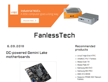 Tablet Screenshot of fanlesstech.com
